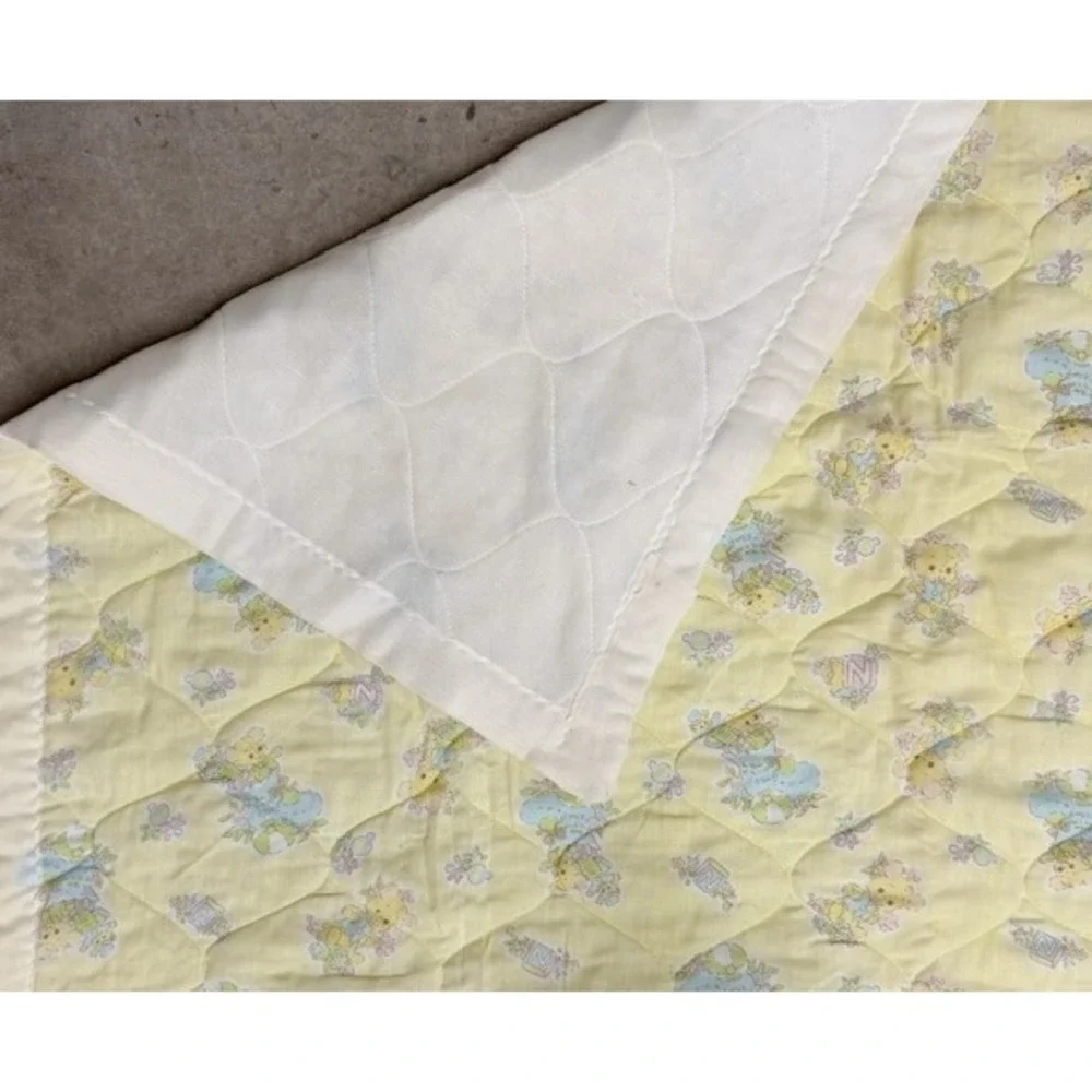 Vintage Butter‎ yellow Baby toys baby blanket with satin binding